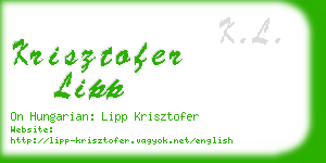 krisztofer lipp business card